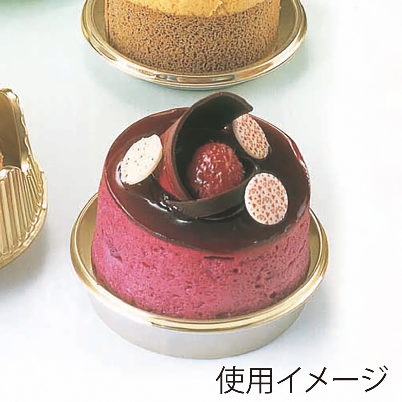 サンフレバー ケーキトレー ゴールド丸 丸深型 NS-B(M) 100個/束(ご注文単位40束)【直送品】