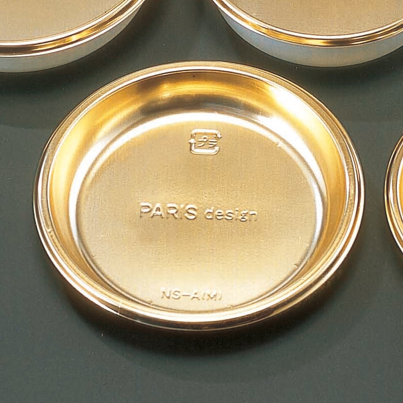 >サンフレバー ケーキトレー ゴールド丸 丸浅型 NS-A(M) 100個/束(ご注文単位40束)【直送品】