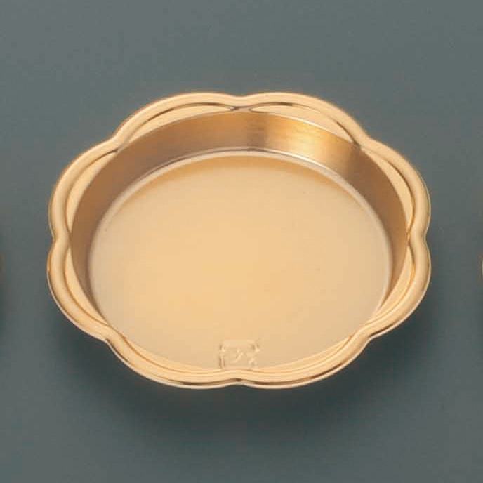 サンフレバー ケーキトレー NEW花 ゴールド NH-3 100個/束(ご注文単位10束)【直送品】