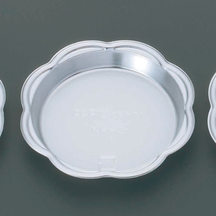 サンフレバー ケーキトレー NEW花 シルバー NH-3 100個/束(ご注文単位10束)【直送品】