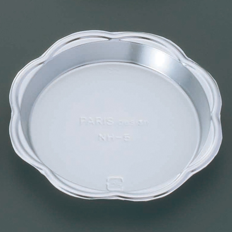 サンフレバー ケーキトレー NEW花 シルバー NH-5 100個/束(ご注文単位10束)【直送品】