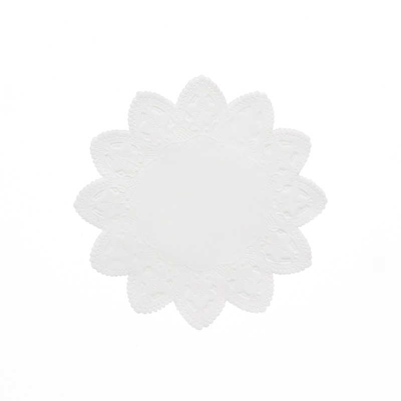 SWAN レースペーパー 丸型 5号 白 100枚/袋