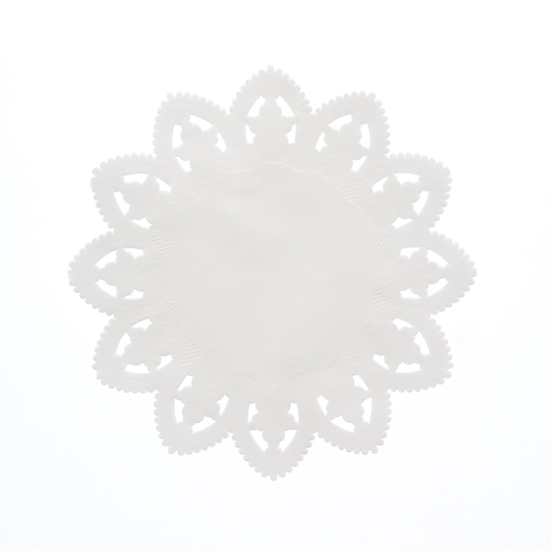 SWAN レースペーパー 丸型 8号 白 100枚/袋