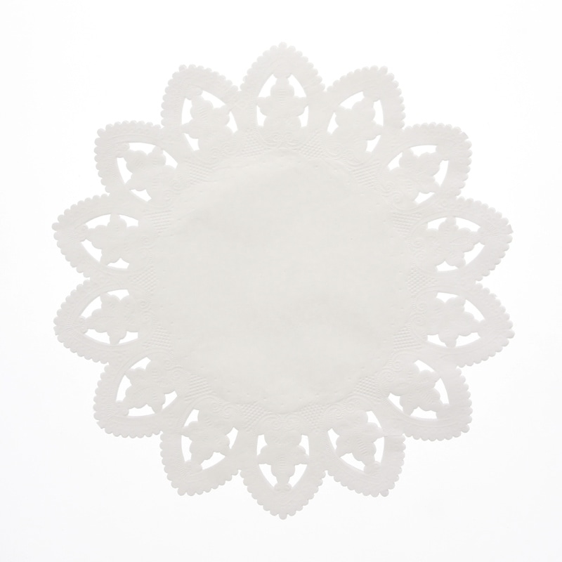 SWAN レースペーパー 丸型 10号 白 100枚/袋