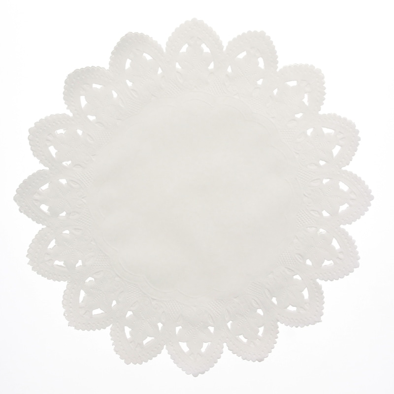 SWAN レースペーパー 丸型 12号 白 100枚/袋