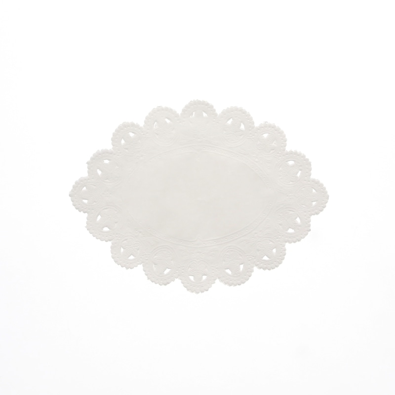 SWAN レースペーパー 小判型 8号 白 100枚/袋