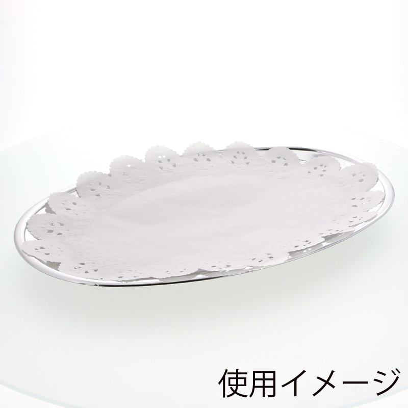 SWAN レースペーパー 小判型 18号 白 100枚/袋