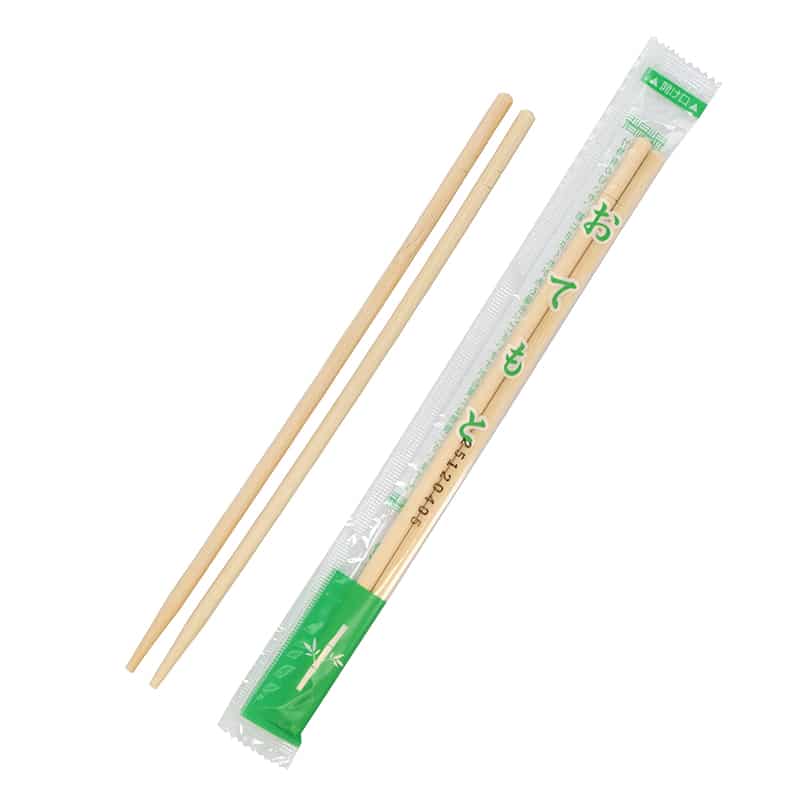 SWAN 割箸 竹丸箸 ポリ完封 楊枝なし 20cm 100膳/袋