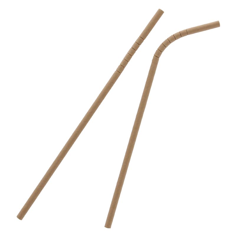 SWAN 曲がるペーパーストロー 裸 未晒 200本/束