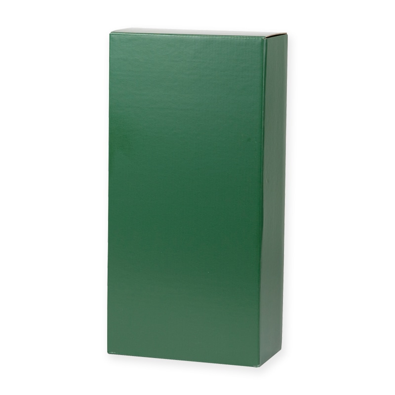 ヤマニパッケージ ワイン箱 2本 K-303 グリーン 100枚/箱(ご注文単位1箱)【直送品】