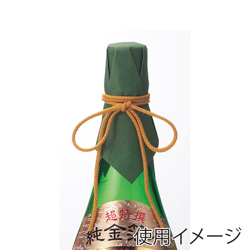 ヤマニパッケージ かけ和紙ひも付セット 175 K-637B　本体緑／紐黄 100セット/箱（ご注文単位1箱）【直送品】