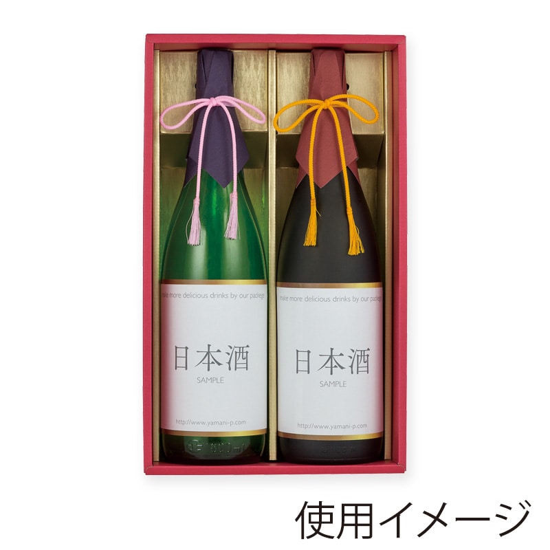 ヤマニパッケージ 一升瓶和紙箱 2本 K-725B 40枚/箱(ご注文単位1箱)【直送品】