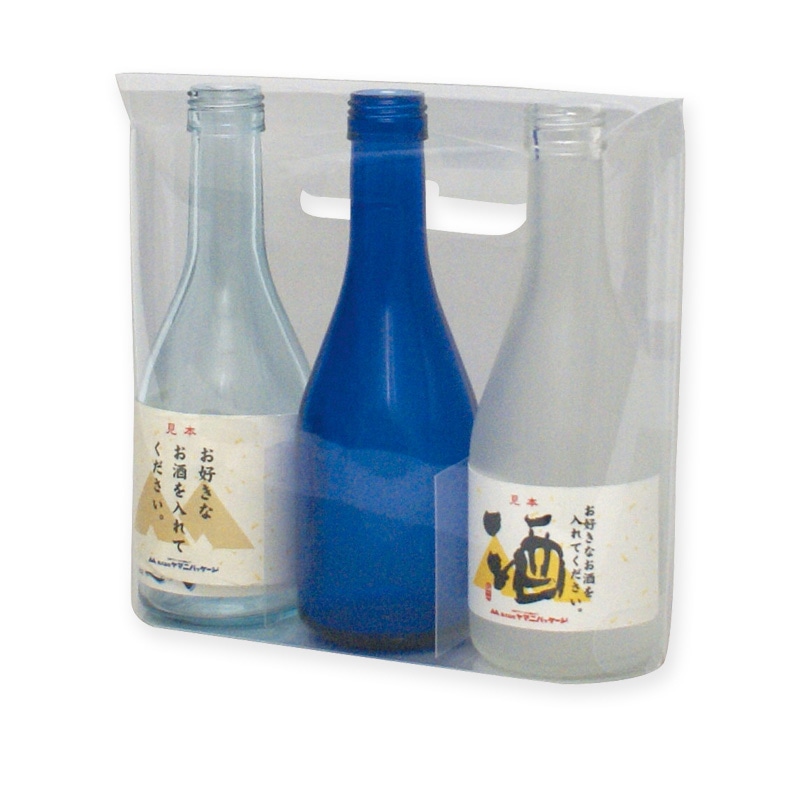 ヤマニパッケージ 高透明　PP手提箱　300ml瓶 3本 K-1270 200枚/箱（ご注文単位1箱）【直送品】