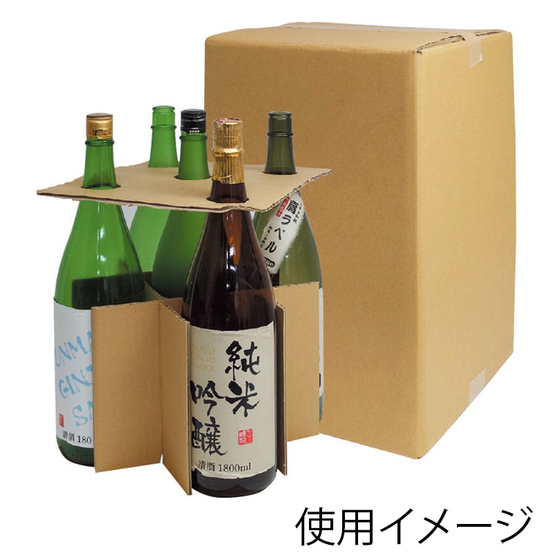 >ヤマニパッケージ 一升瓶用 お値打ち宅配箱 5本 K-1374 20枚/箱(ご注文単位1箱)【直送品】
