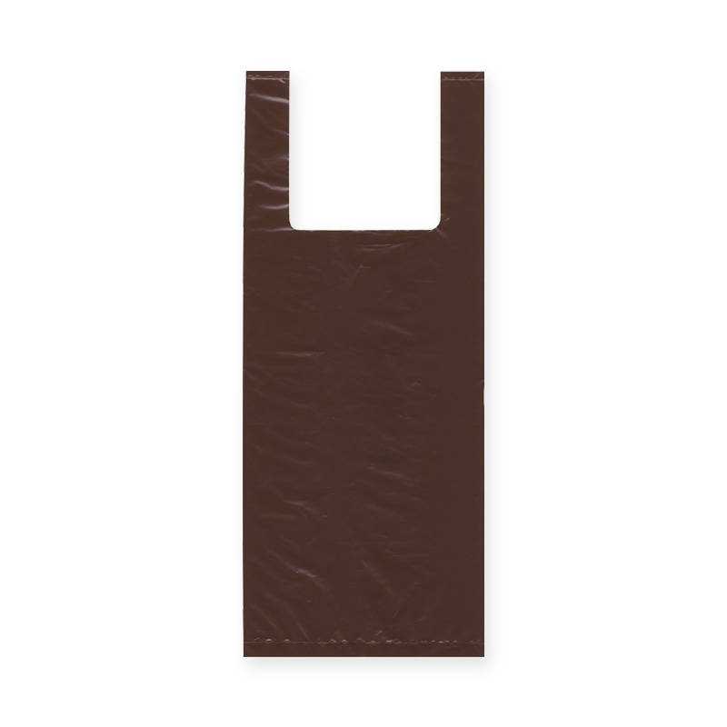 ヤマニパッケージ 和洋酒2本用レジ袋　ブラウン  K-1390 1000枚/箱（ご注文単位1箱）【直送品】