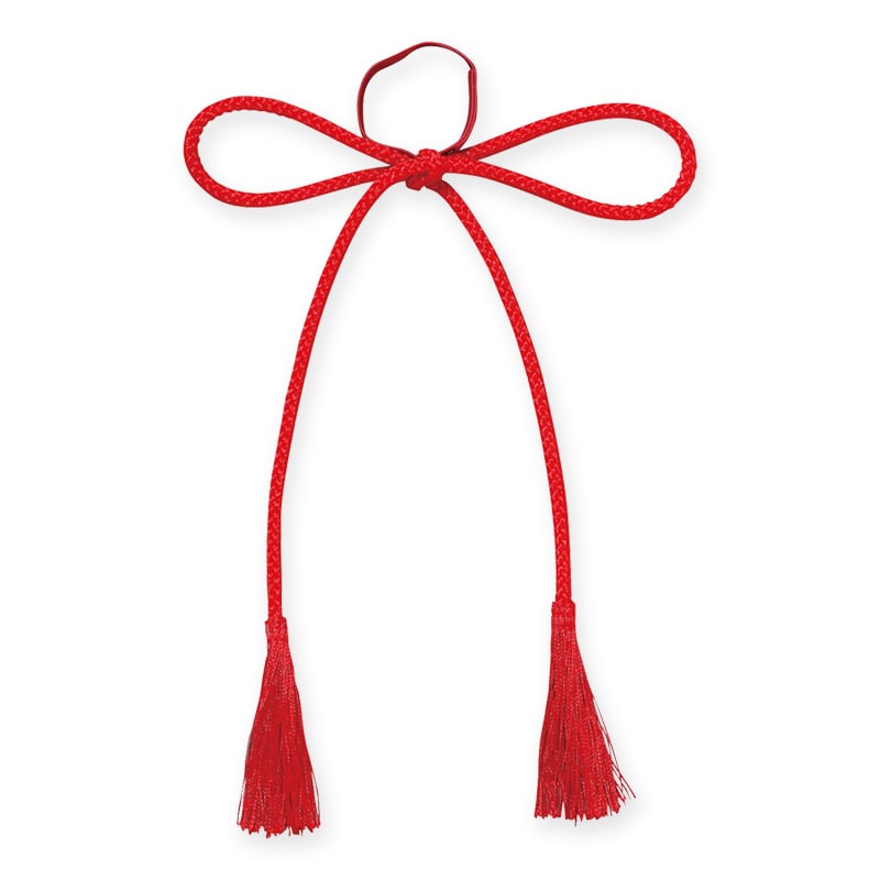 ヤマニパッケージ ワンタッチ房付ひも  K-1454-9　赤 200本/箱（ご注文単位1箱）【直送品】