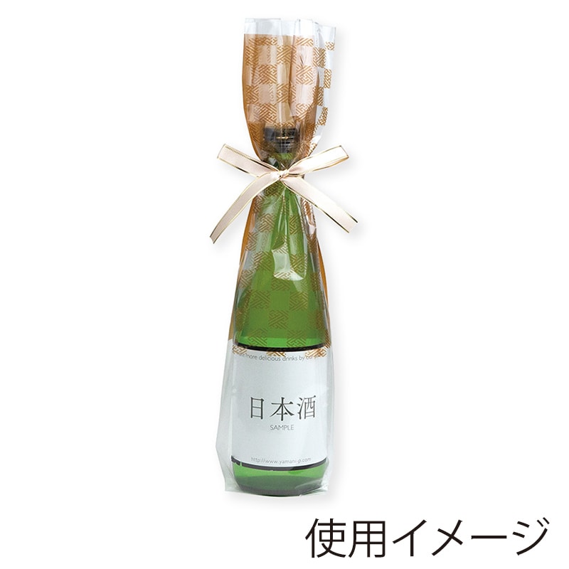 ヤマニパッケージ ボトルパック　格子柄  K-1502 2000枚/箱（ご注文単位1箱）【直送品】