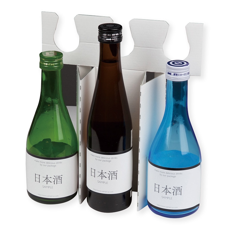 ヤマニパッケージ 日本の酒のみくらべ300ml×3本箱  K-2020 100枚/箱（ご注文単位1箱）【直送品】