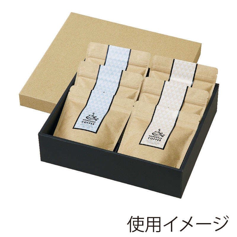 ヤマニパッケージ アルミスタンドギフト箱 100g　6袋用 COT-175 25枚/束（ご注文単位1束）【直送品】