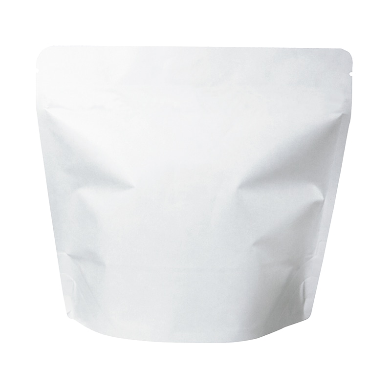 ヤマニパッケージ スタンドチャック袋 200g インナーバルブ付 COT-850 白 50枚/束(ご注文単位10束)【直送品】