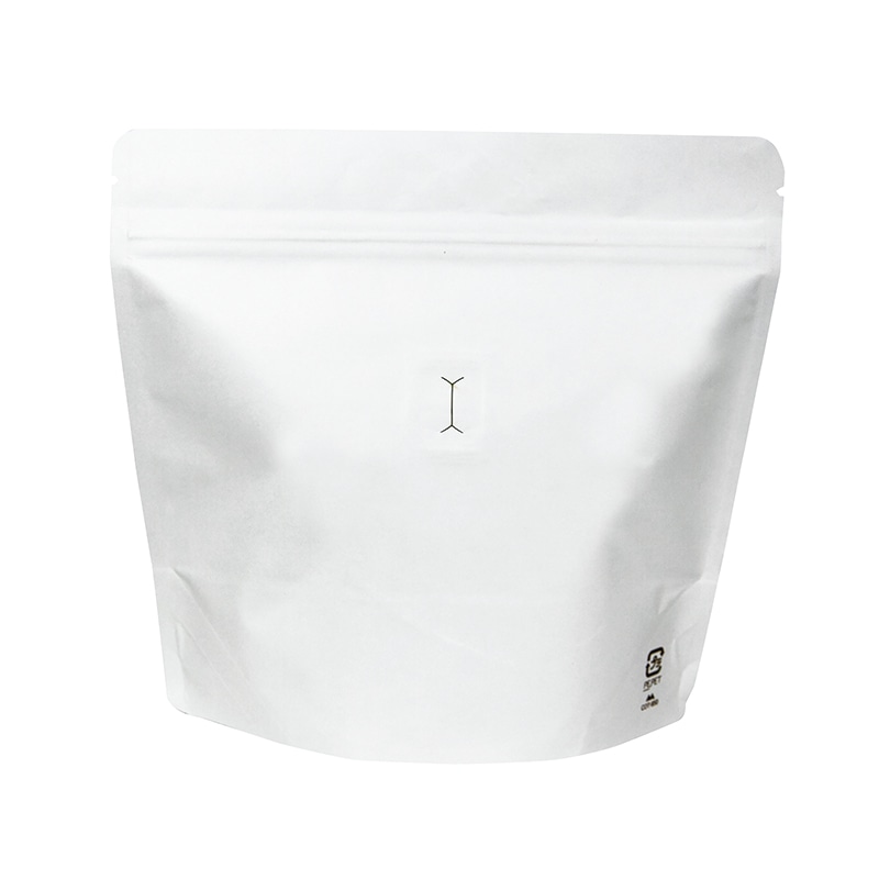 ヤマニパッケージ スタンドチャック袋 200g　インナーバルブ付 COT-850　白 50枚/束（ご注文単位10束）【直送品】