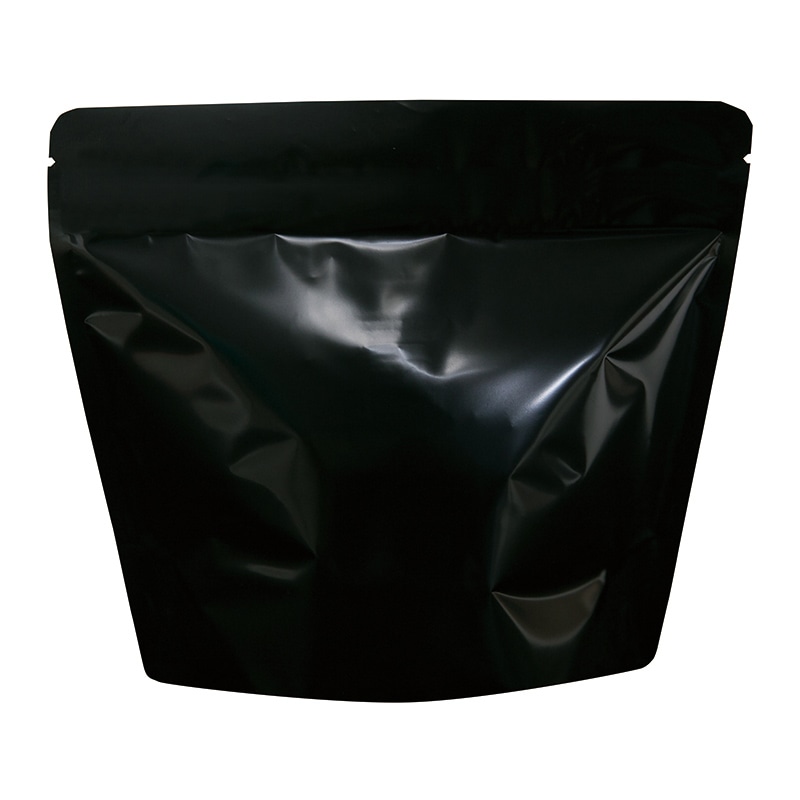 ヤマニパッケージ スタンドチャック袋 200g　インナーバルブ付 COT-852　黒 50枚/束（ご注文単位10束）【直送品】
