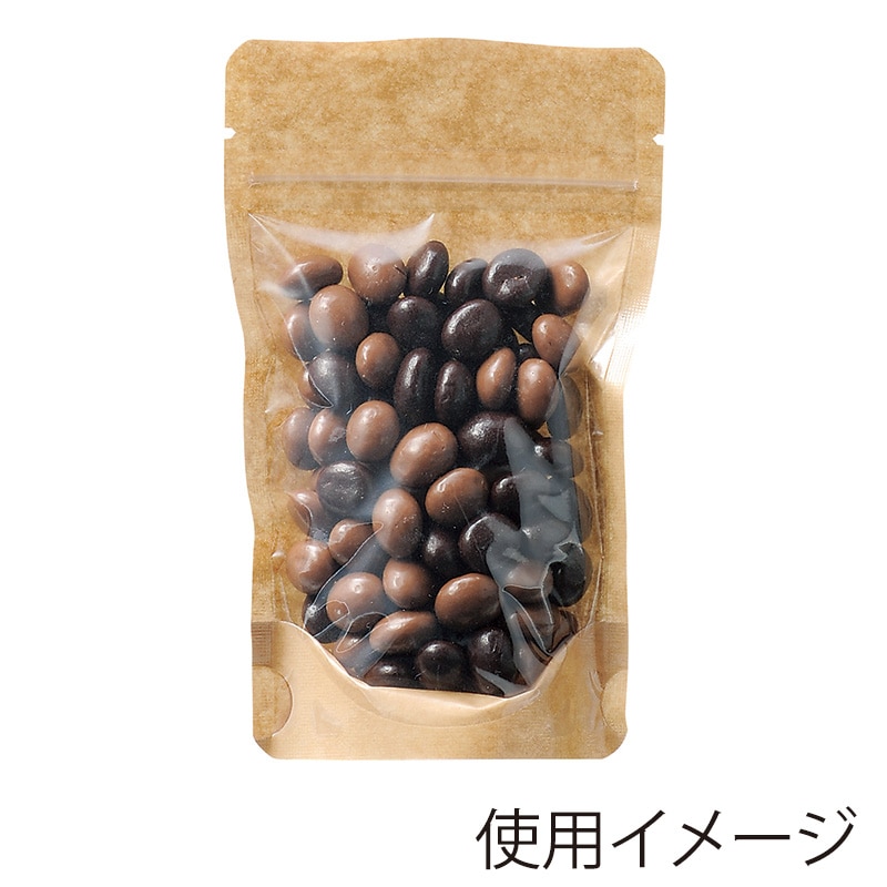 ヤマニパッケージ クラフトスタンドチャック袋 小 COT-875C 100枚入 100枚/束(ご注文単位10束)【直送品】