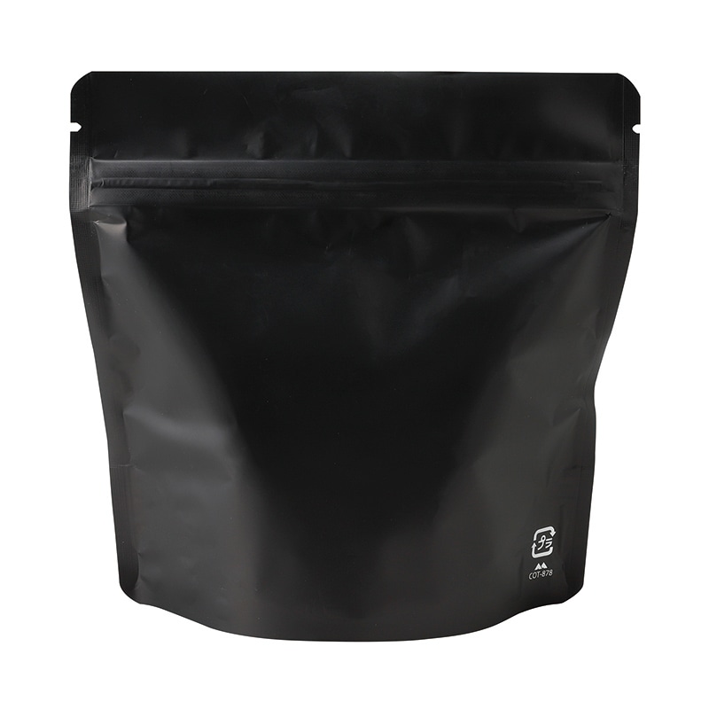 ヤマニパッケージ アルミスタンドチャック袋 S 窓付 COT-878BL マット黒 50枚入 50枚/束(ご注文単位10束)【直送品】