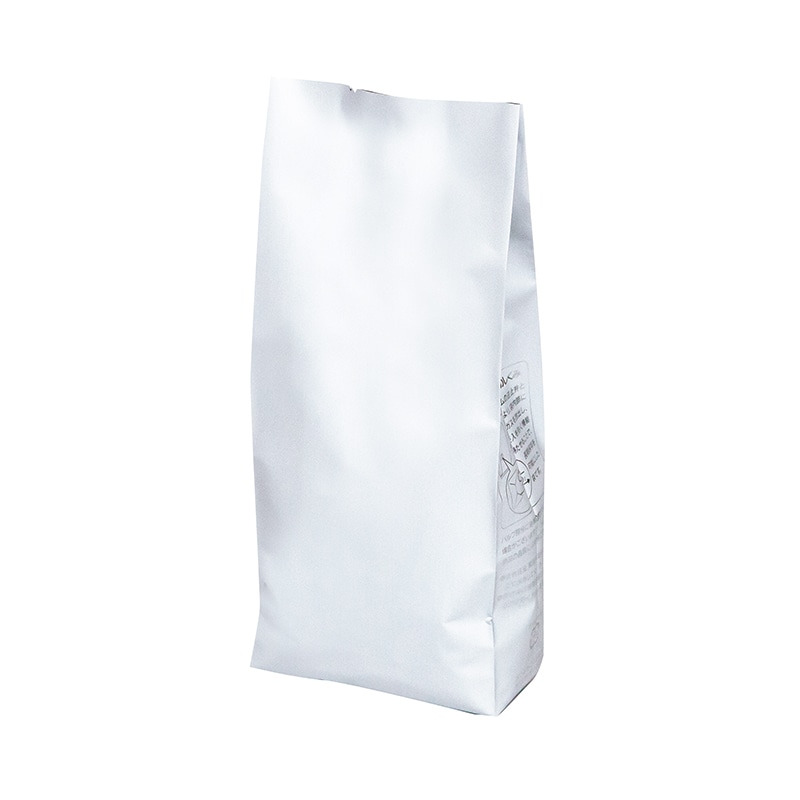 ヤマニパッケージ ガゼット袋 200g　インナーバルブ付 COT-912　マット白 100枚/束（ご注文単位10束）【直送品】