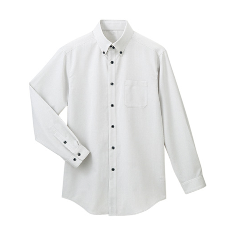 サーヴォ 男女兼用 シャツ 長袖 M グレー SBLU-1201-B6 1枚（ご注文単位1枚）【直送品】