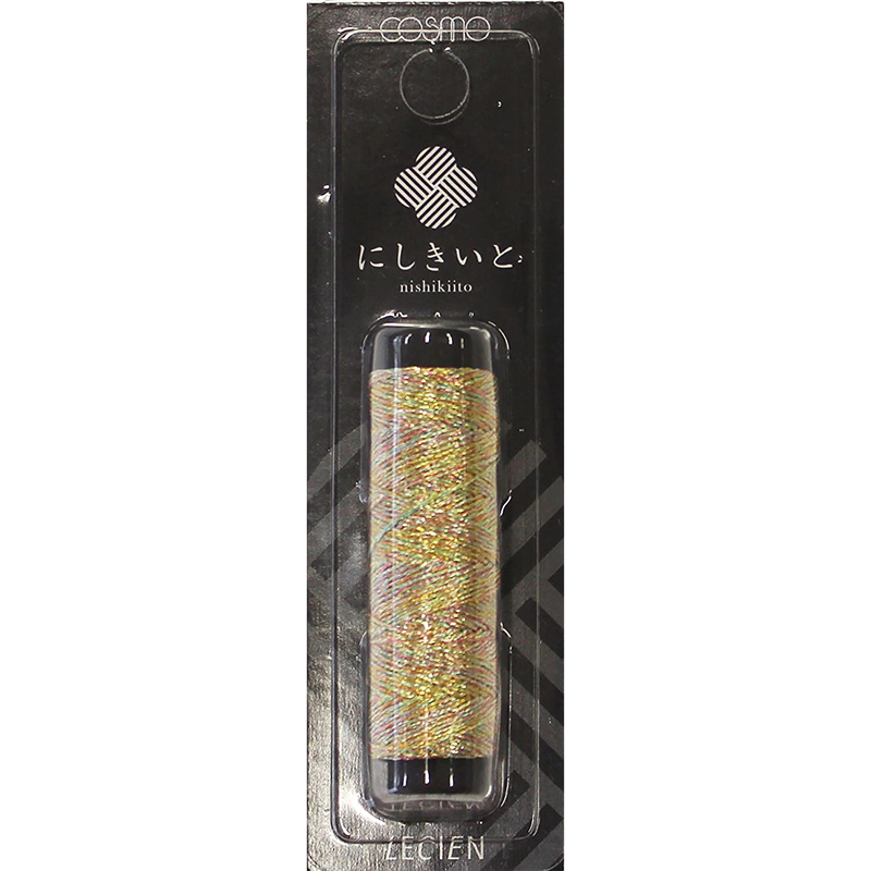 LECIEN (ルシアン) にしきいと ラメ 刺しゅう糸 20m巻 col.3 琥珀 こはく 1個(ご注文単位1個)【直送品】