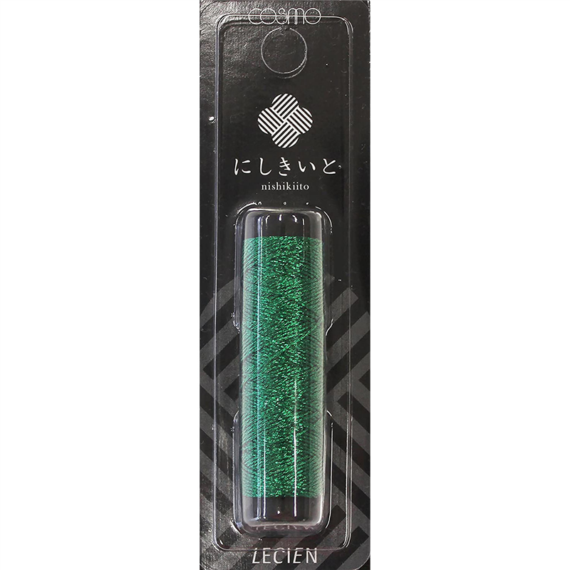 LECIEN (ルシアン) にしきいと ラメ刺しゅう糸 20m巻 col.11 松葉色 1個(ご注文単位1個)【直送品】