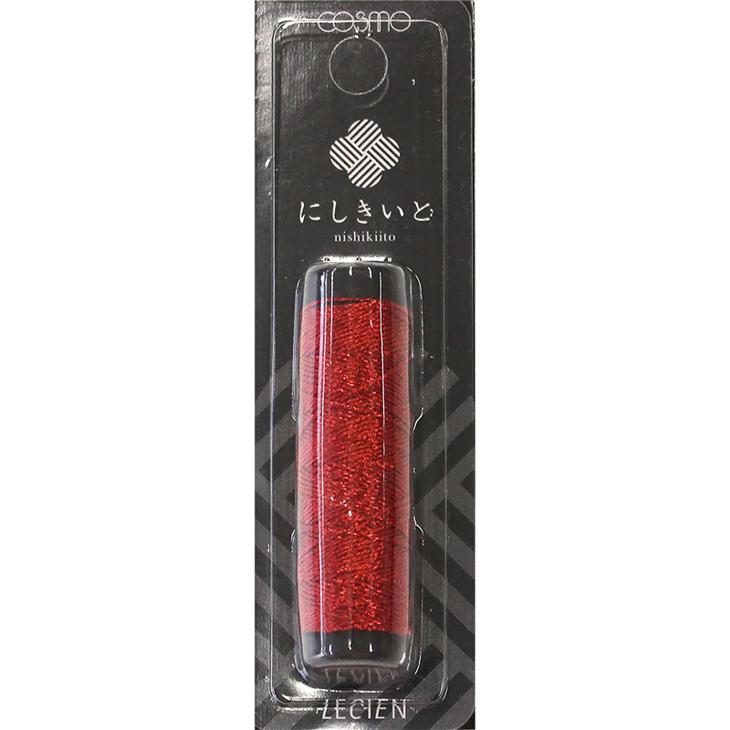 LECIEN (ルシアン) にしきいと ラメ刺しゅう糸 20m巻 col.14 茜 1個(ご注文単位1個)【直送品】