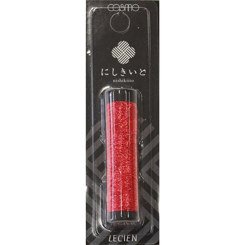 LECIEN (ルシアン) にしきいと ラメ刺しゅう糸 20m巻 col.29 紅赤 1個(ご注文単位1個)【直送品】