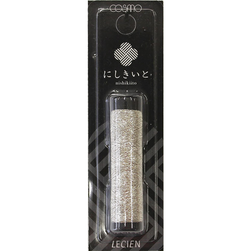 LECIEN (ルシアン) にしきいと ラメ刺しゅう糸 20m巻 col.32 胡粉色 ごふんいろ 1個(ご注文単位1個)【直送品】