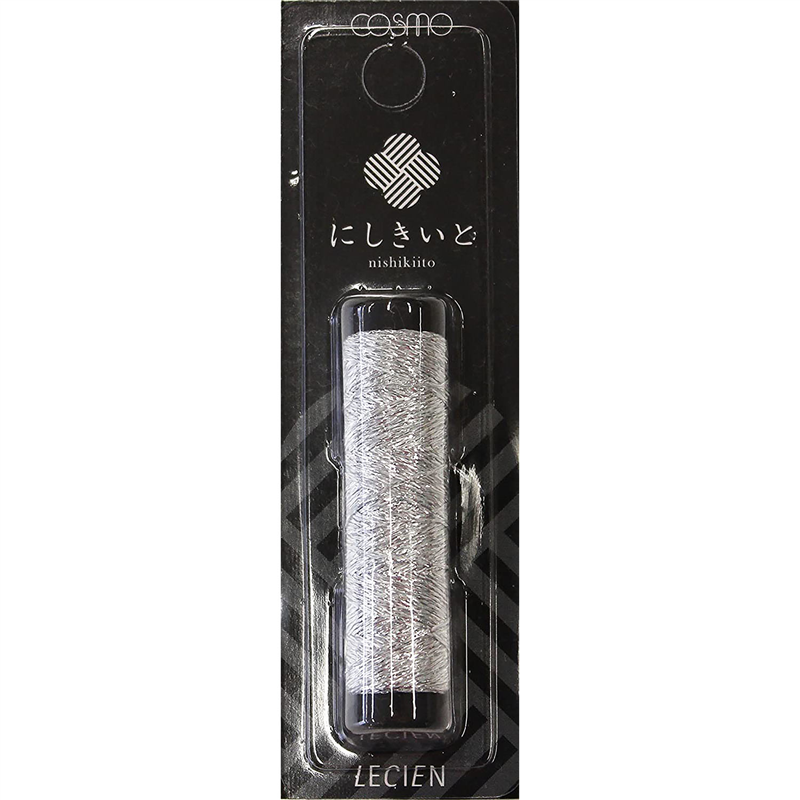 LECIEN (ルシアン) にしきいと ラメ刺しゅう糸 20m巻 col.33 銀 1個(ご注文単位1個)【直送品】