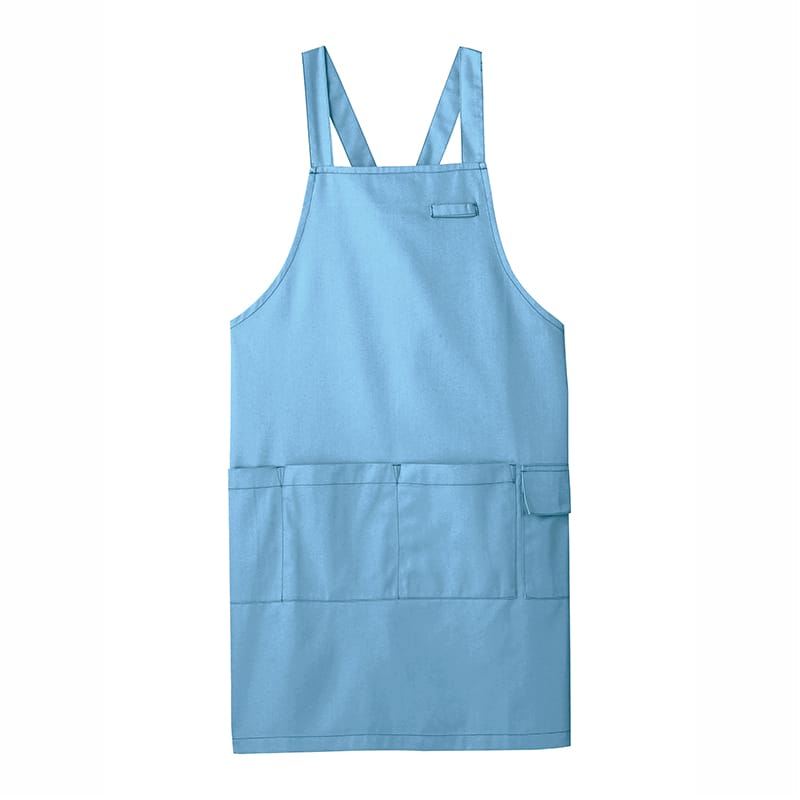 カーシーカシマ エプロン 男女共用 L サックス CAE005 1枚（ご注文単位1枚）【直送品】