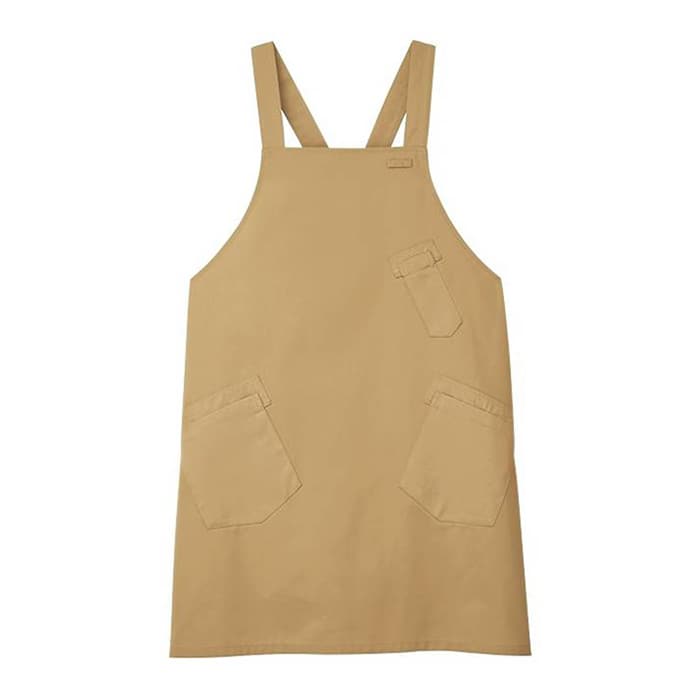 カーシーカシマ エプロン 男女共用 M ベージュ CAE057 1枚（ご注文単位1枚）【直送品】