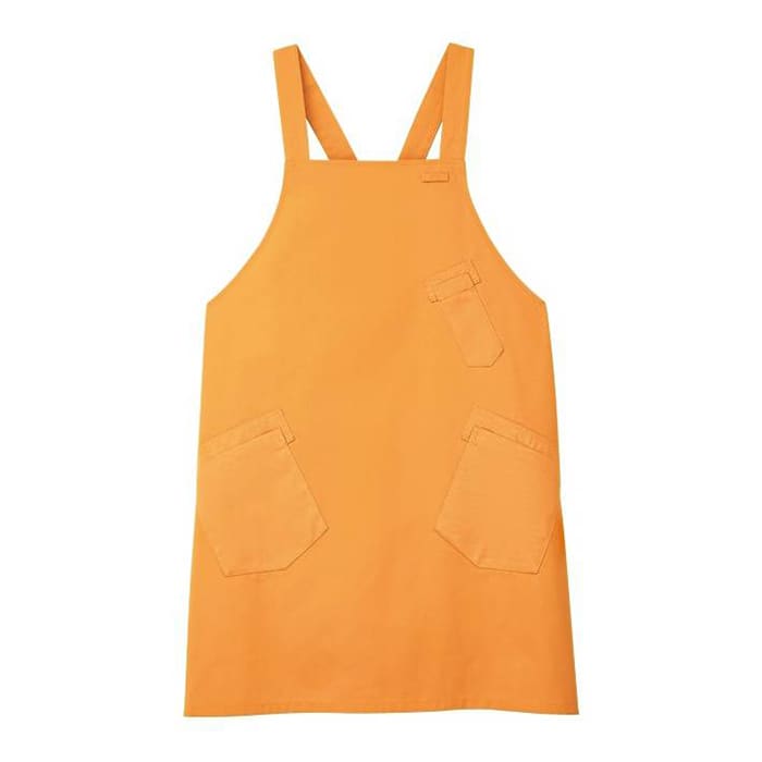 カーシーカシマ エプロン 男女共用 L オレンジ CAE057 1枚（ご注文単位1枚）【直送品】
