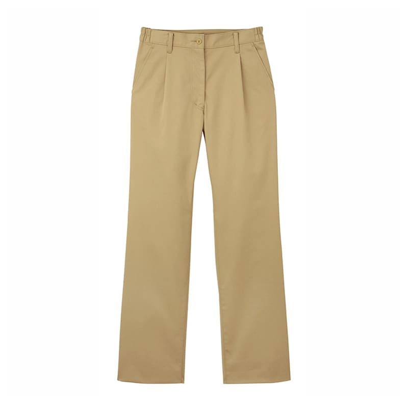 カーシーカシマ ワンタックパンツ レディス L ベージュ CAL059 1枚（ご注文単位1枚）【直送品】