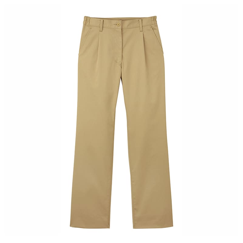 カーシーカシマ ワンタックパンツ 男女共用 L ベージュ CAM060 1枚（ご注文単位1枚）【直送品】
