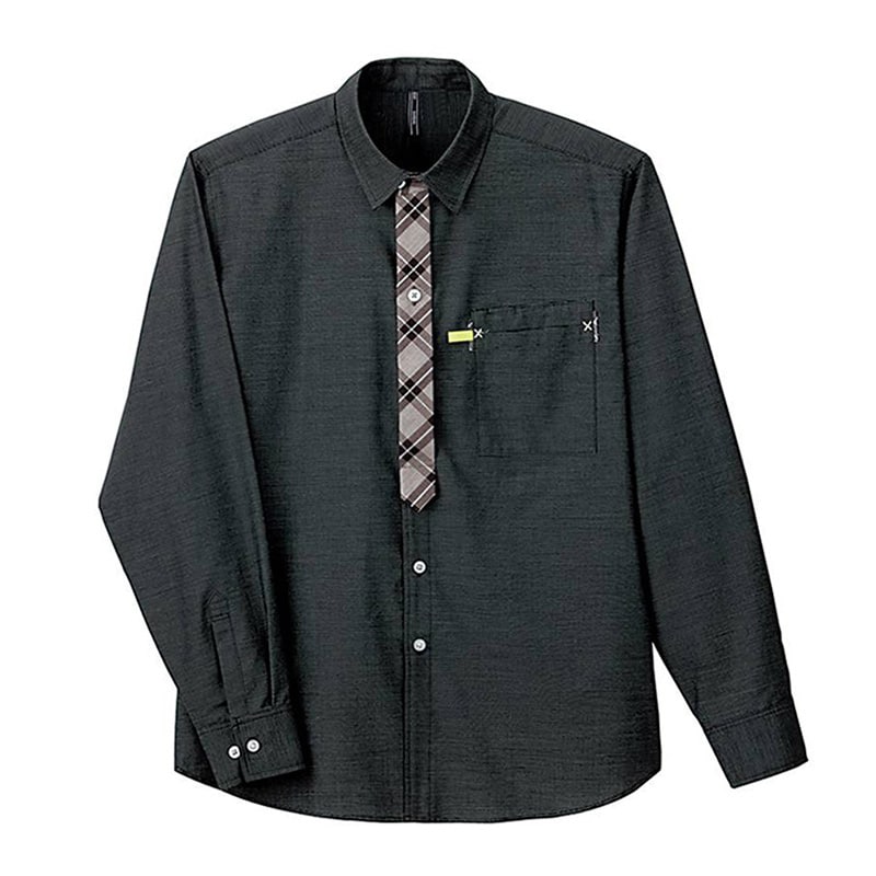 カーシーカシマ 長袖シャツ 男女共用 S ネイビー CWY123 1枚（ご注文単位1枚）【直送品】