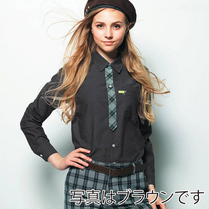 カーシーカシマ 長袖シャツ 男女共用 4L ネイビー CWY123 1枚（ご注文単位1枚）【直送品】