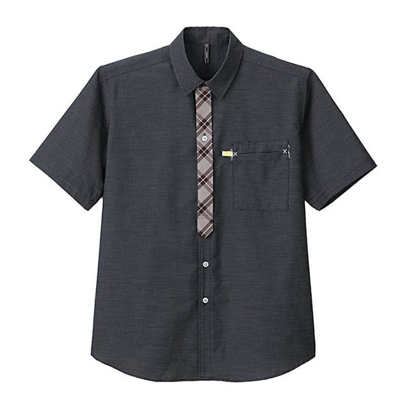 カーシーカシマ 半袖シャツ 男女共用 S ネイビー CSY124 1枚（ご注文単位1枚）【直送品】