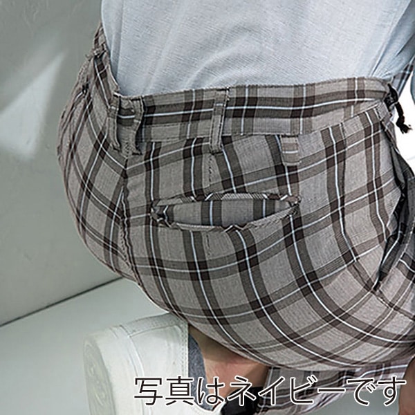 カーシーカシマ パンツ レディス SS ブラウンチェック CAL132 1枚(ご注文単位1枚)【直送品】