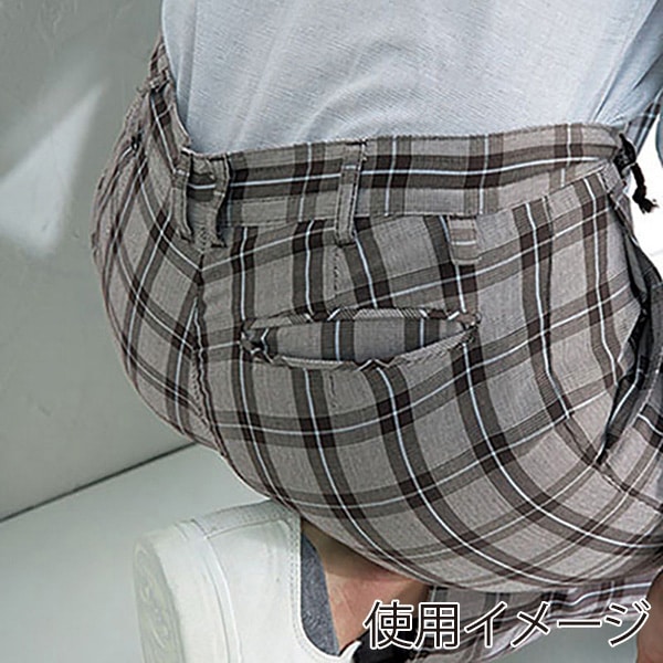 カーシーカシマ パンツ 男女共用 5L ネイビーチェック CAM133 1枚（ご注文単位1枚）【直送品】