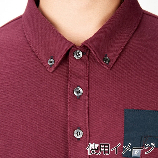 カーシーカシマ 半袖ポロシャツ 男女共用 L ワイン CSP172 1枚（ご注文単位1枚）【直送品】