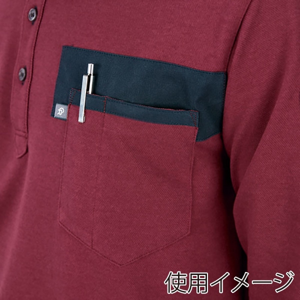 カーシーカシマ 半袖ポロシャツ 男女共用 L ワイン CSP172 1枚（ご注文単位1枚）【直送品】