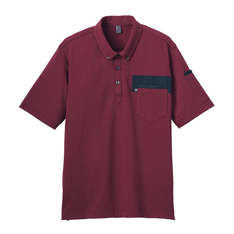 カーシーカシマ 半袖ポロシャツ 男女共用 LL ワイン CSP172 1枚（ご注文単位1枚）【直送品】