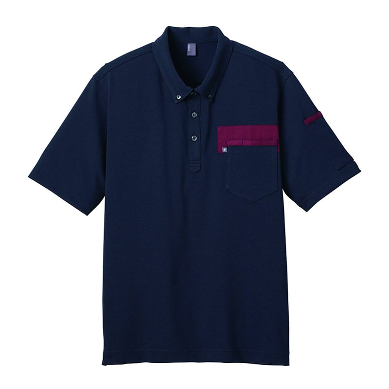 カーシーカシマ 半袖ポロシャツ 男女共用 M ネイビー CSP172 1枚（ご注文単位1枚）【直送品】